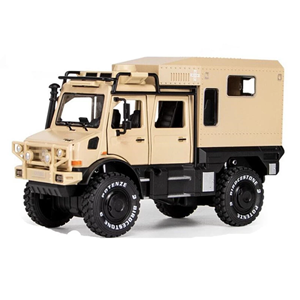 ماشین اسباب بازی بنز ارتشی نخودی طرح نفربر جنگی مدل یونیماگ Unimog 1:24 Car Model_اسباب بازی
